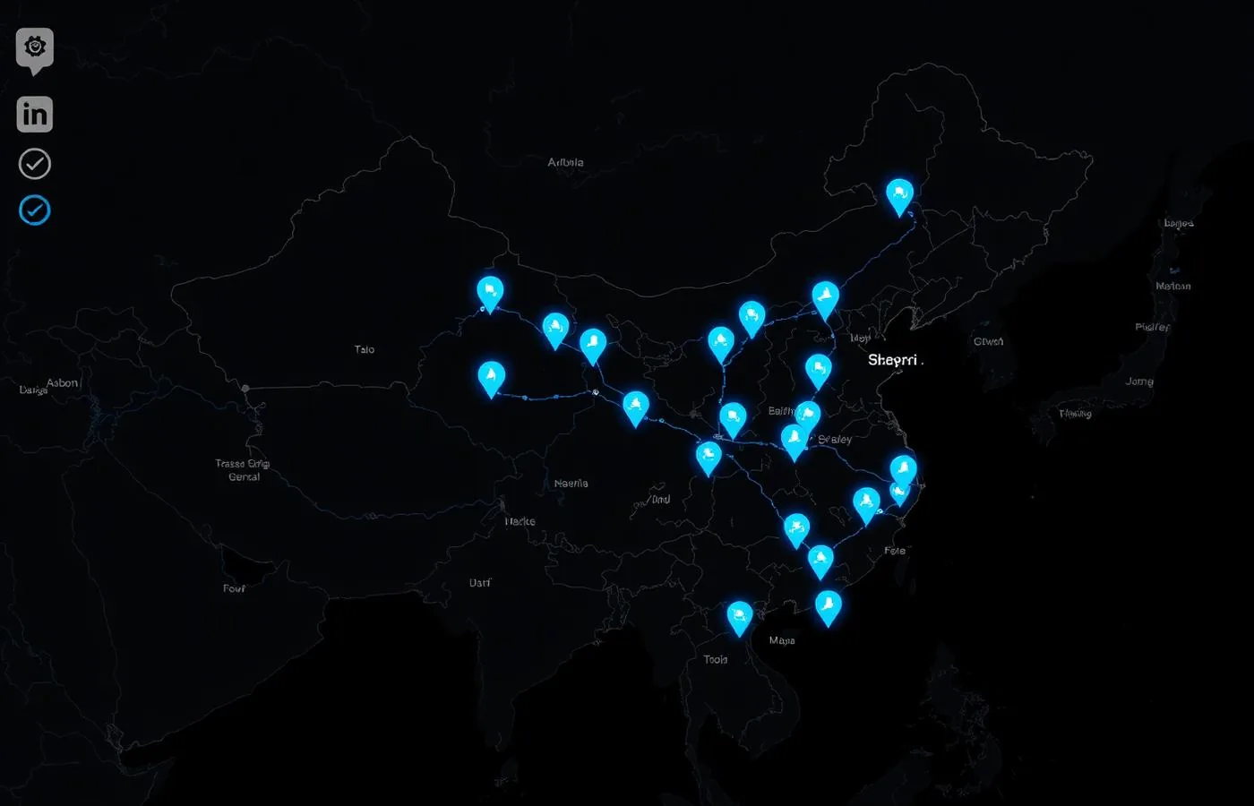 黄色仓库黄色仓库追踪地图大屏